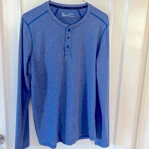 Size M Under Armour HeatGeqr long sleeveeve button shirt.